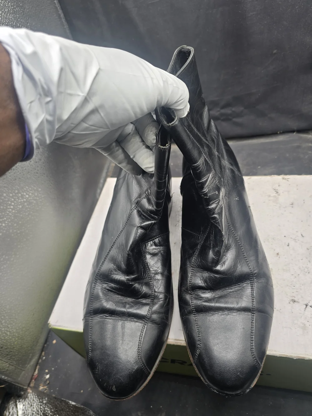 Florsheim Black Leather Slip-On Chelsea Boots